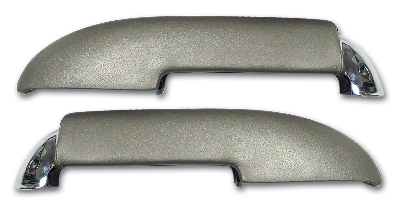 1961-1961 Corvette Armrest Assemblies W/Chrome Ends - W/Chrome End Fawn-430409-Corvette-Store-Online