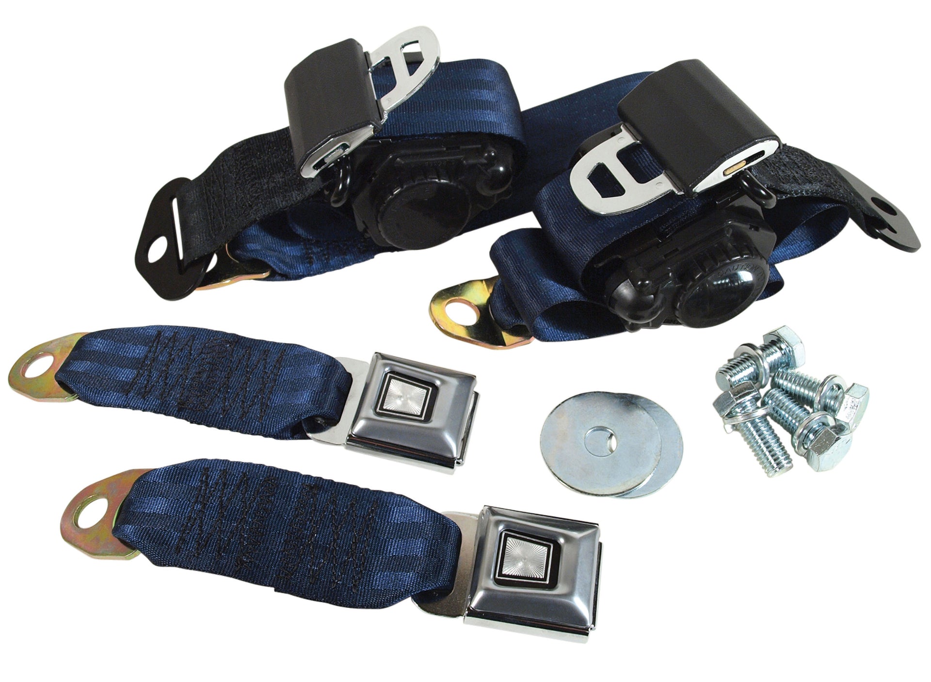 1974-1977 Corvette Navy Lap & Shoulder Seat Belts - Single Retractor-43186-Corvette-Store-Online
