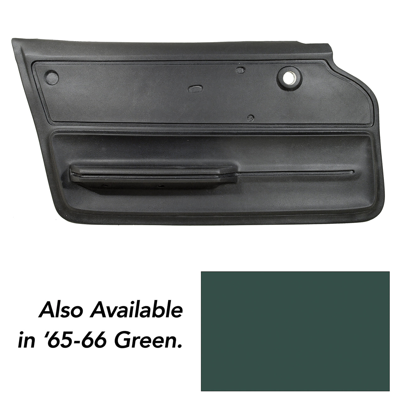 1965-1966 Corvette Door Panel Green Coupe W/Felt LH-439114-Corvette-Store-Online