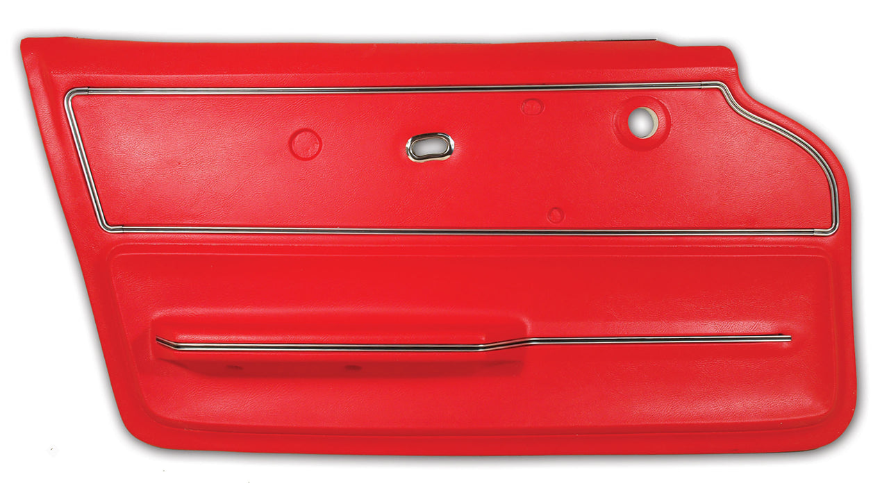 1967-1967 Corvette Door Panel Red Coupe W/Trim LH-440330-Corvette-Store-Online