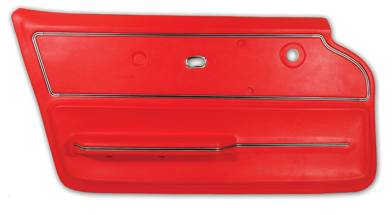 1967-1967 Corvette Door Panel Red Convertible W/Trim LH-440530-Corvette-Store-Online