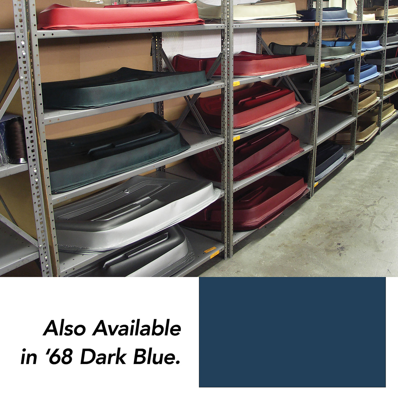 1968-1968 Corvette Door Panel Skin Dark Blue RH-440832-Corvette-Store-Online