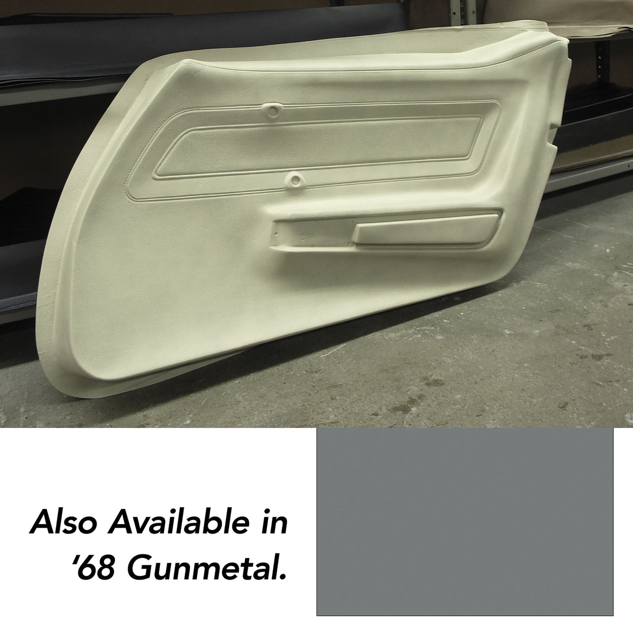 1968-1968 Corvette Door Panel Skin Gunmetal RH-440863-Corvette-Store-Online