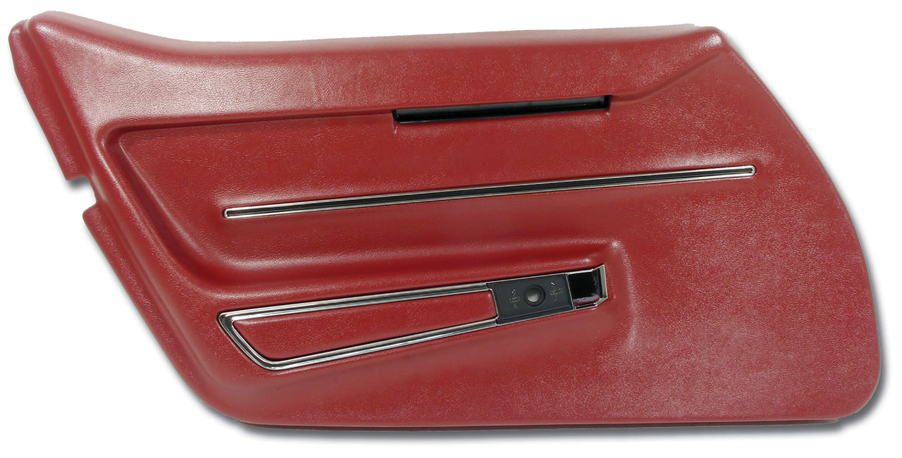 1968-1968 Corvette Door Panel Dark Orange W/Trim LH-441138-Corvette-Store-Online