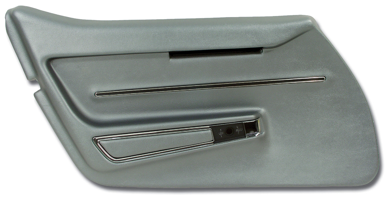 1968-1968 Corvette Door Panel Gunmetal W/Trim LH-441163-Corvette-Store-Online