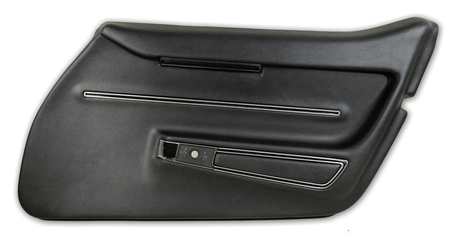 1968-1968 Corvette Door Panel Black W/Trim RH-441220-Corvette-Store-Online