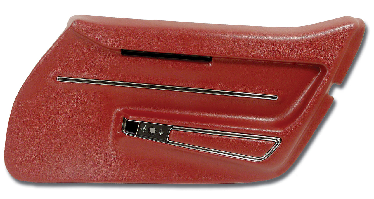 1968-1968 Corvette Door Panel Dark Orange W/Trim RH-441238-Corvette-Store-Online