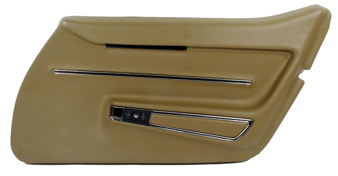 1968-1968 Corvette Door Panel Saddle W/Trim RH-441256-Corvette-Store-Online