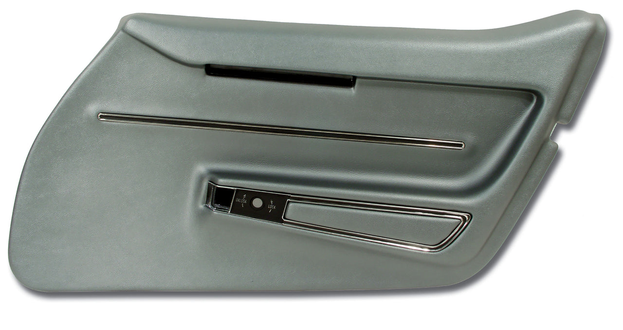 1968-1968 Corvette Door Panel Gunmetal W/Trim RH-441263-Corvette-Store-Online