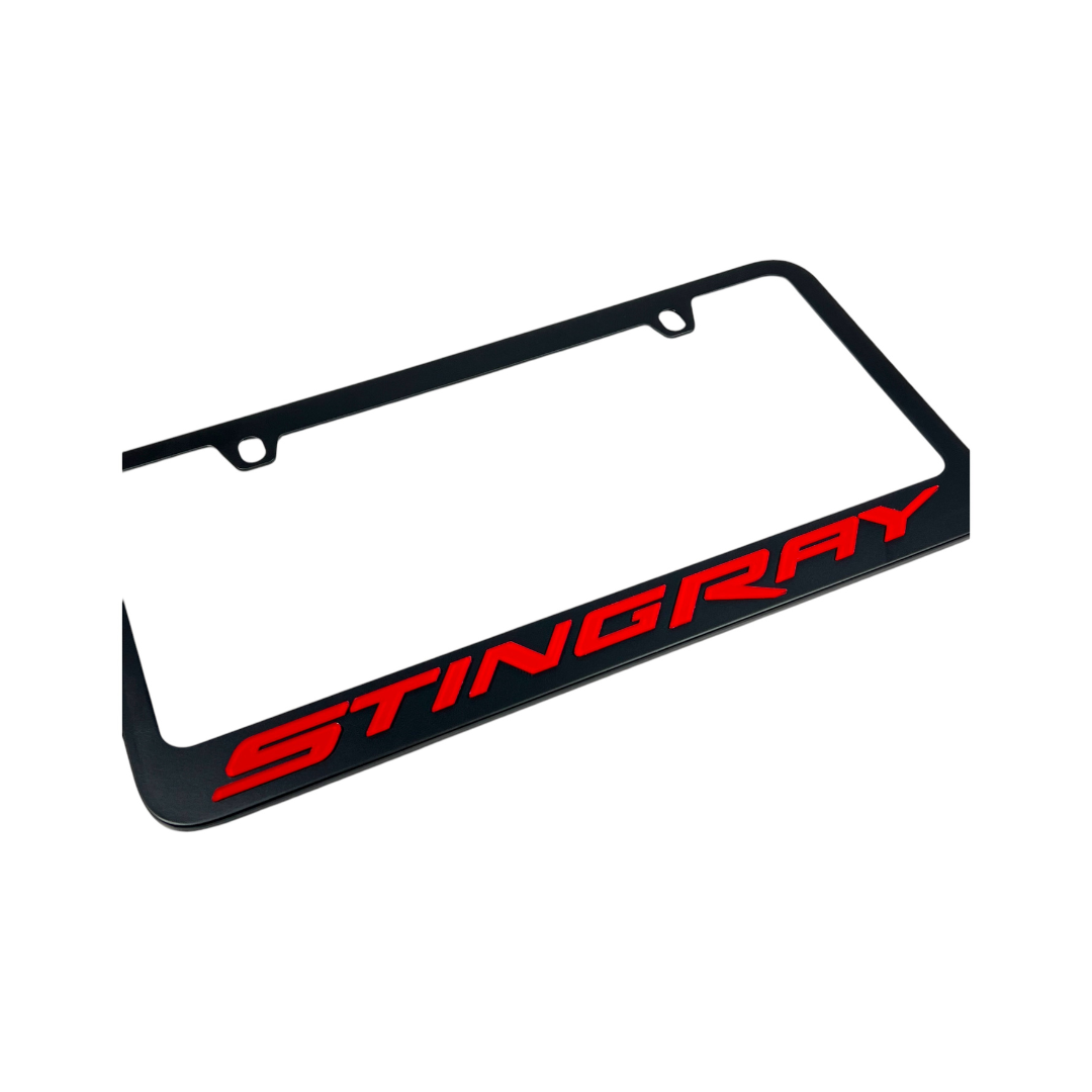 Chevrolet Corvette C7 Stingray Black License Plate Frame