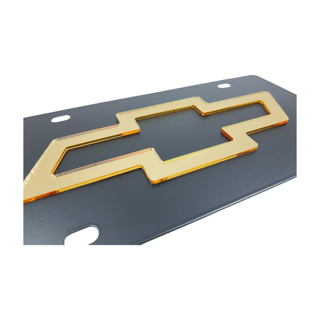 Chevrolet Bowtie Carbon Steel license Plate