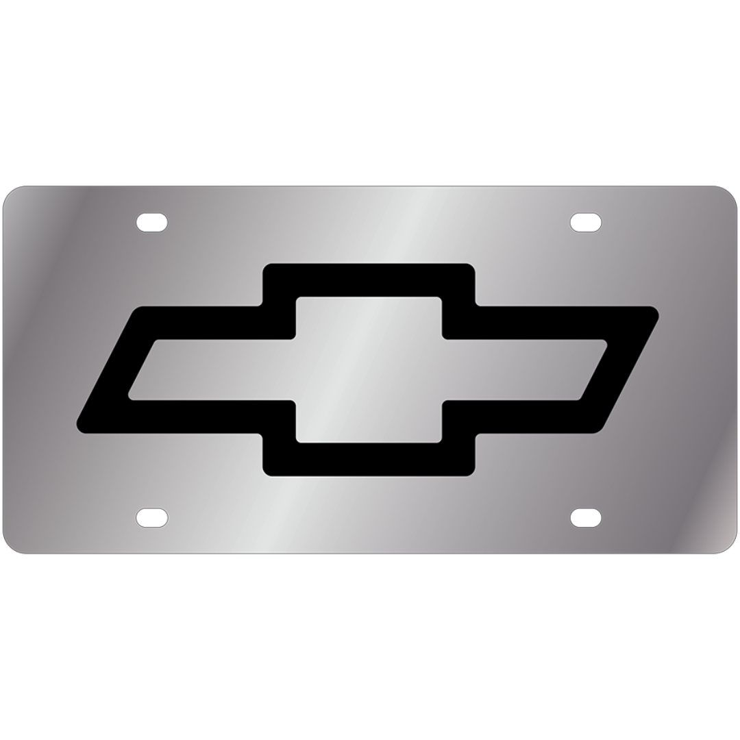 Chevrolet Bowtie Stainless Steel License Plate
