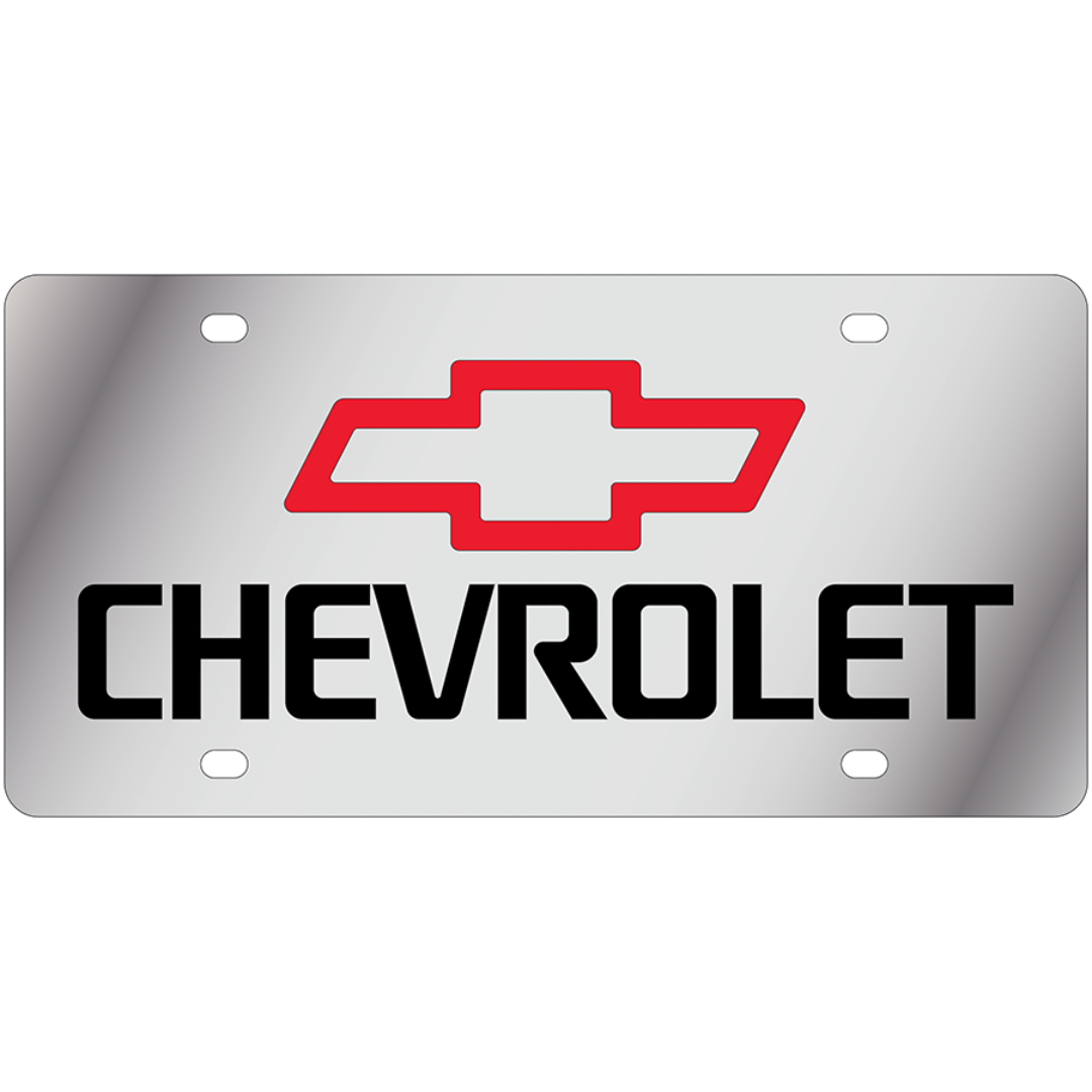 Chevrolet Bowtie Stainless Steel License Plate