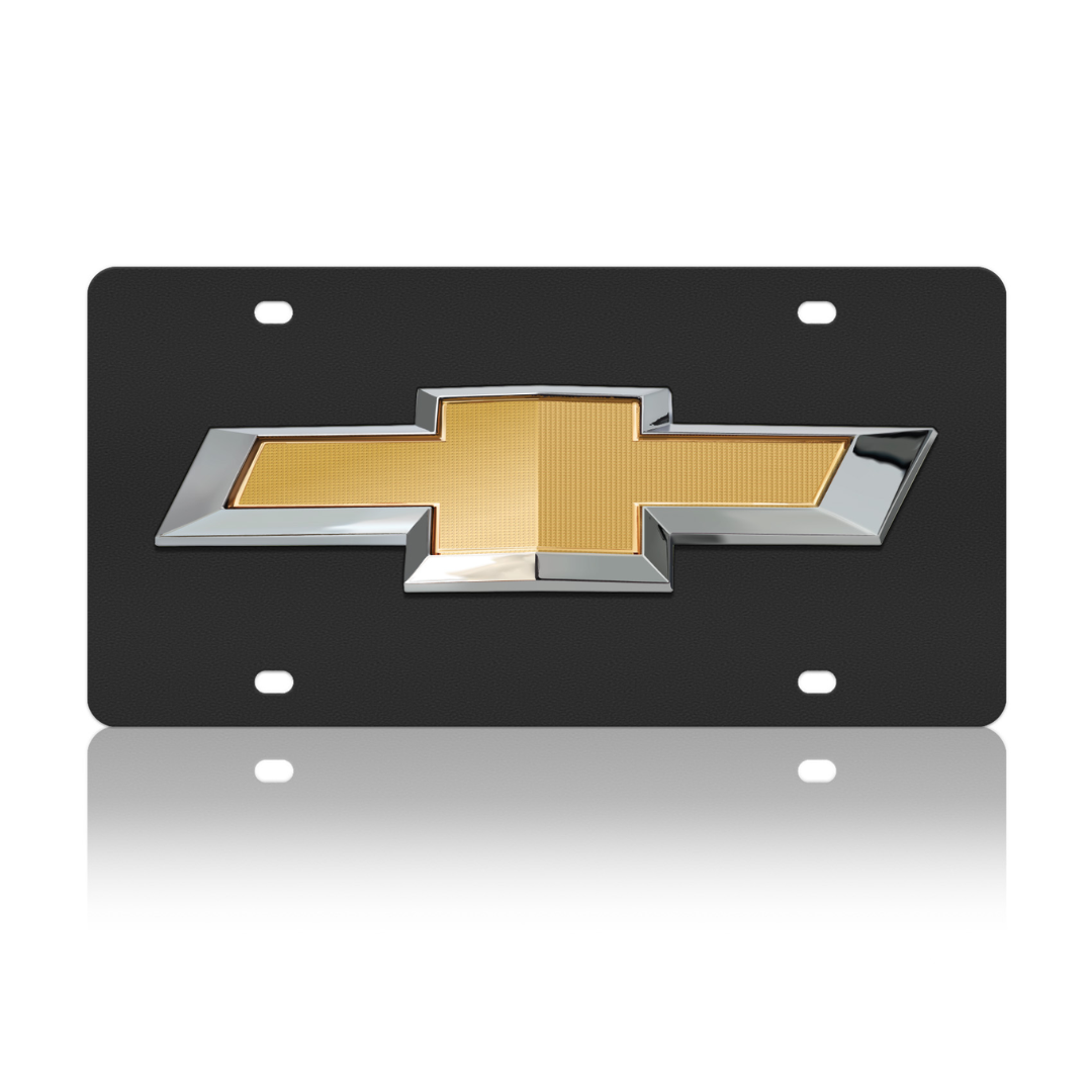 Chevrolet Bowtie Carbon Steel License Plate