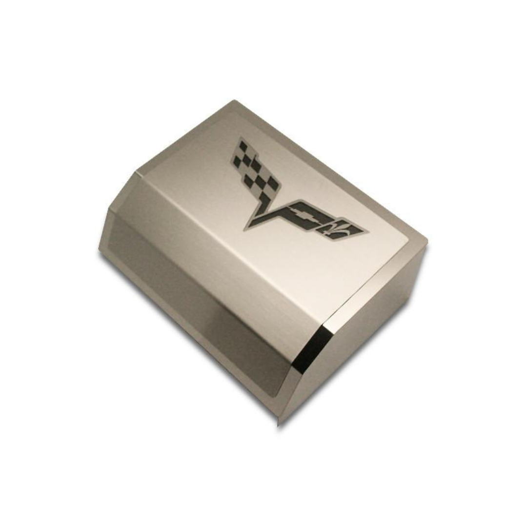 C6 Corvette Fuse Box Cover | Brushed/Polished w/ Colored Inlay