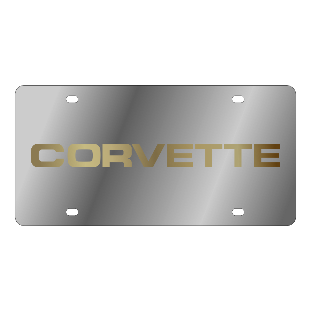 Chevrolet Corvette Stainless Steel License Plate