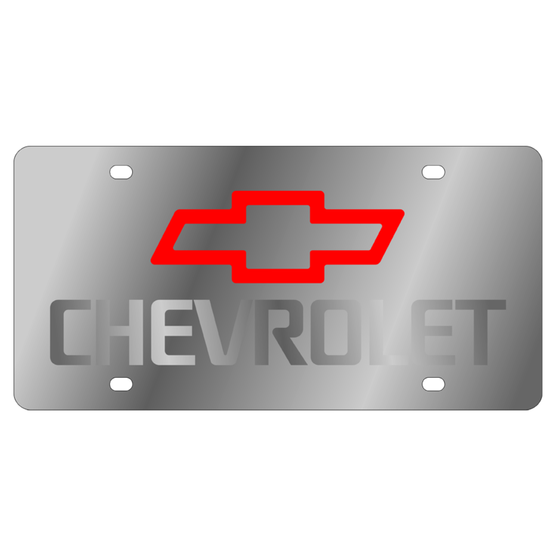 Chevrolet Bowtie Stainless Steel License Plate