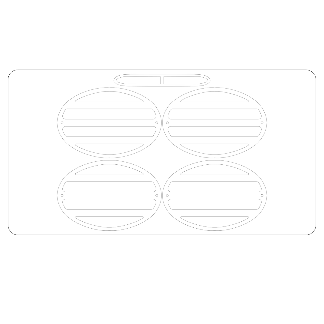 Chevrolet Corvette C5 Tail Light Louvers 5pc