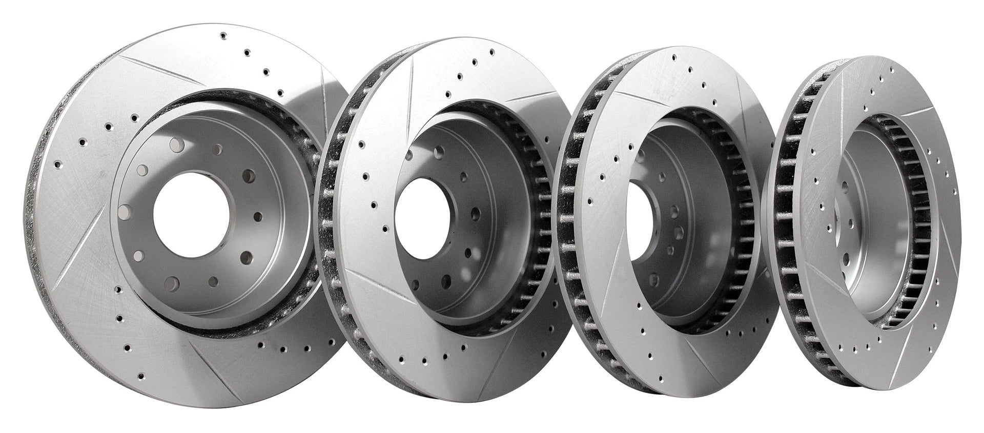 1965-1982 Corvette Slotted & Drilled Brake Rotor Kit - 4 Piece Set - CA-52419-Corvette-Store-Online
