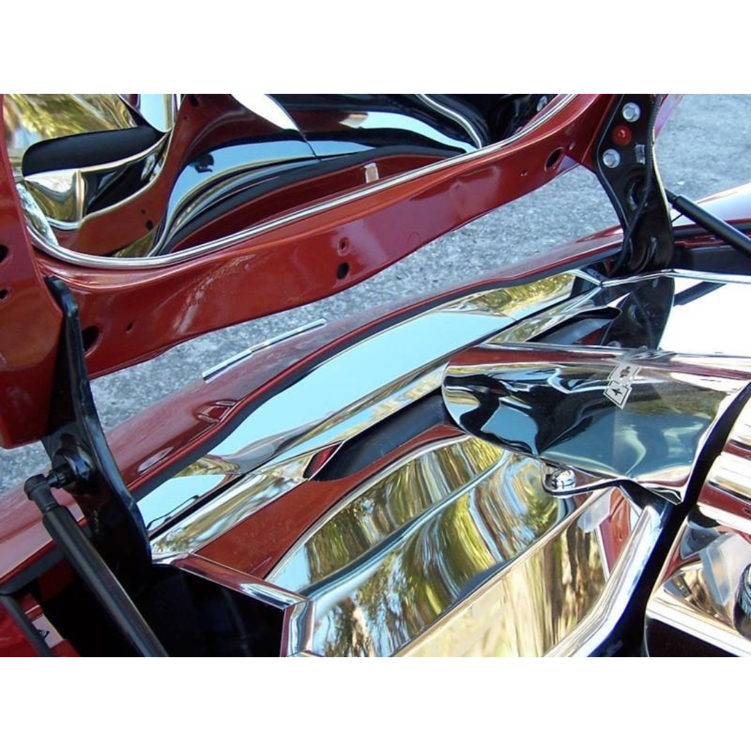 C6 Corvette Front Nose Cap - Polished Stainless Steel