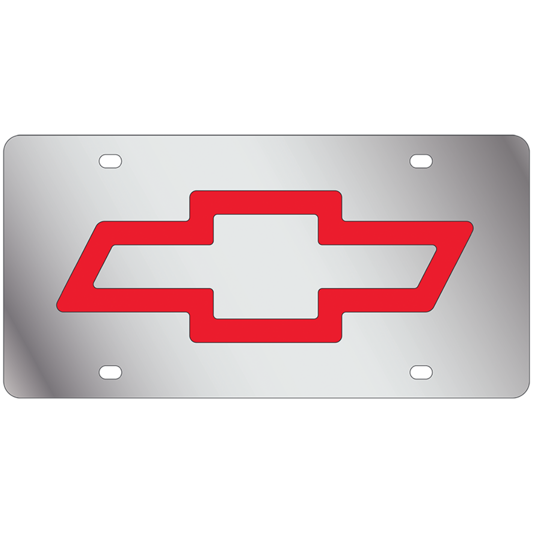 Chevrolet Bowtie Stainless Steel License Plate