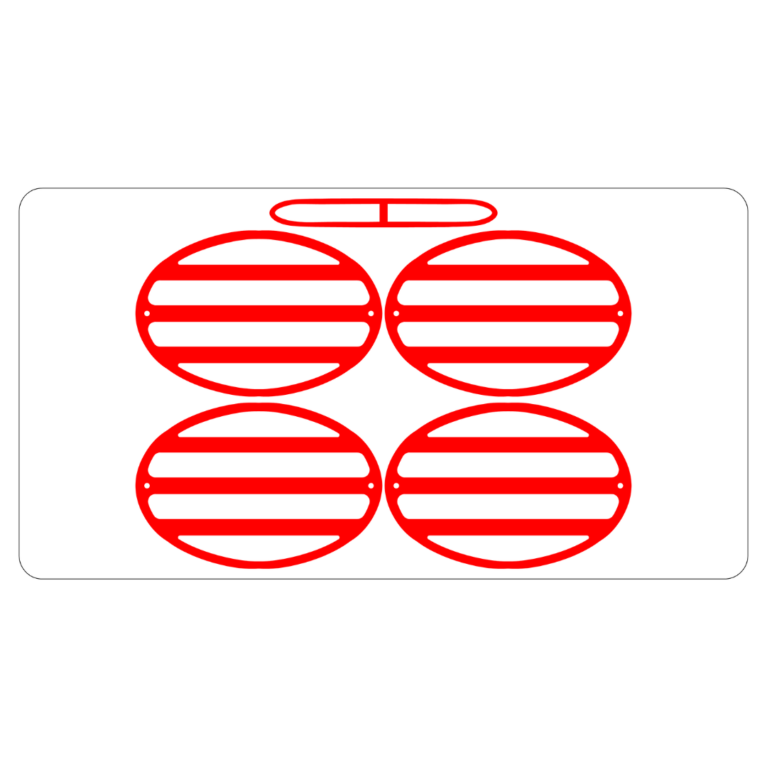 Chevrolet Corvette C5 Tail Light Louvers 5pc