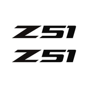 2005-2019 Corvette Z51 Fender Vent Decals - Pair -Matte Black Z/Matte Black 51 - Small - CA-75210-Corvette-Store-Online