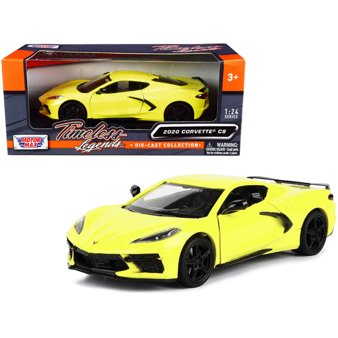 2020 Corvette C8 Stingray Yellow "Timeless Legends" 1/24 Diecast