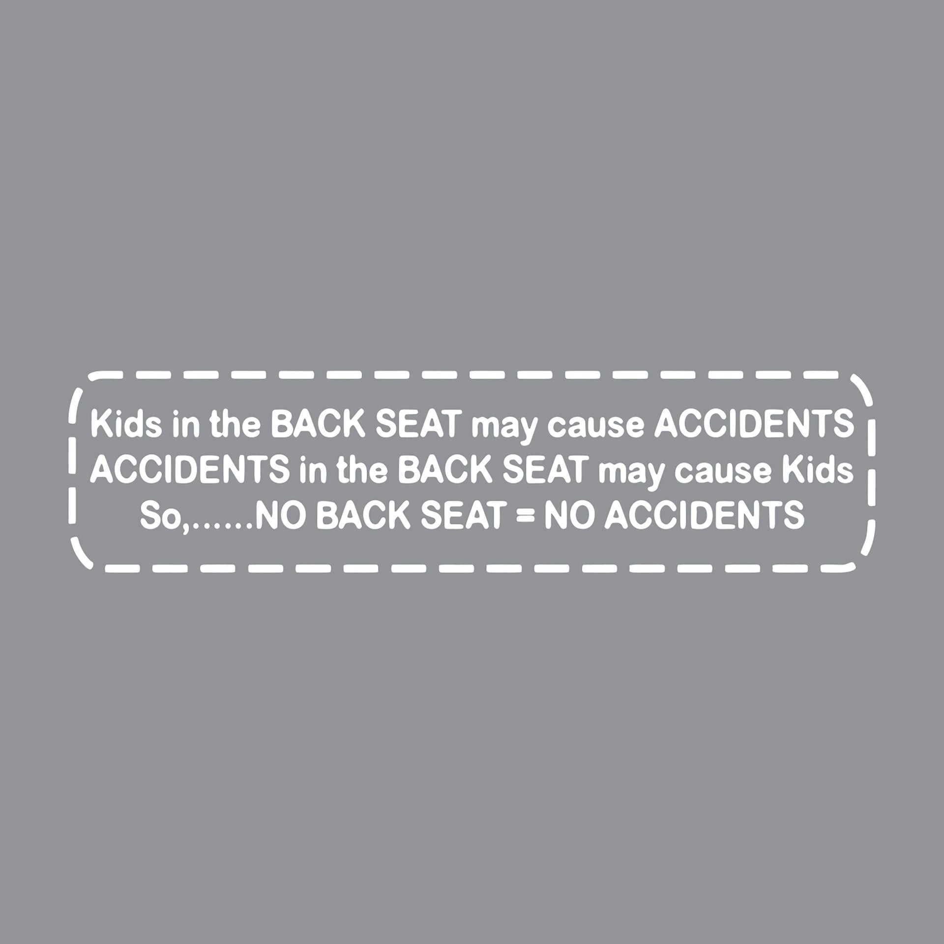 1953-2025 Corvette No Backseat No Accidents Decal Gloss White - CA-79673-Corvette-Store-Online