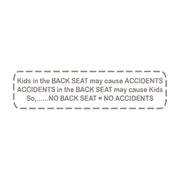 1953-2025 Corvette No Backseat No Accidents Decal Gloss Silver - CA-79674-Corvette-Store-Online