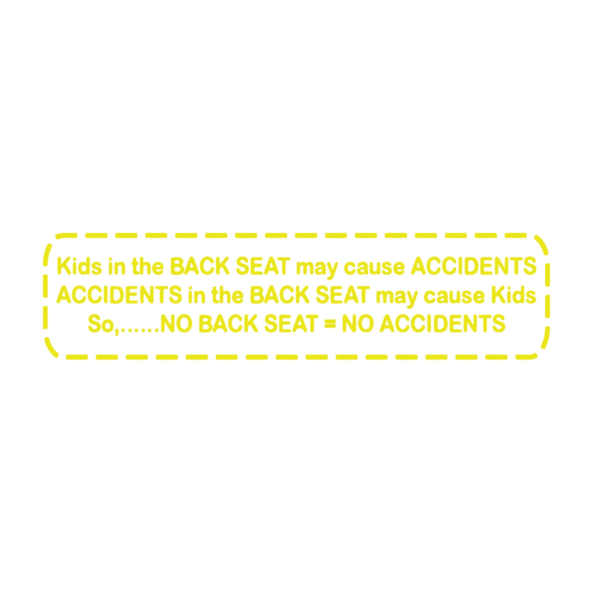 1953-2025 Corvette No Backseat No Accidents Decal Gloss Yellow - CA-79677-Corvette-Store-Online