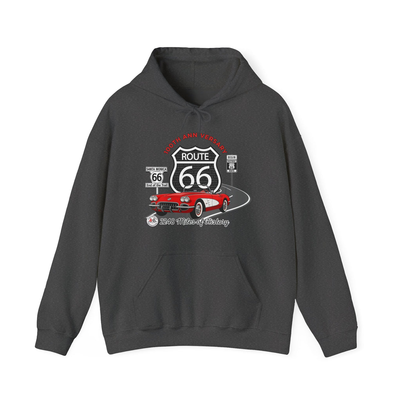C1 Corvette Route 66 100th Anniversary Hooded Sweatshirt