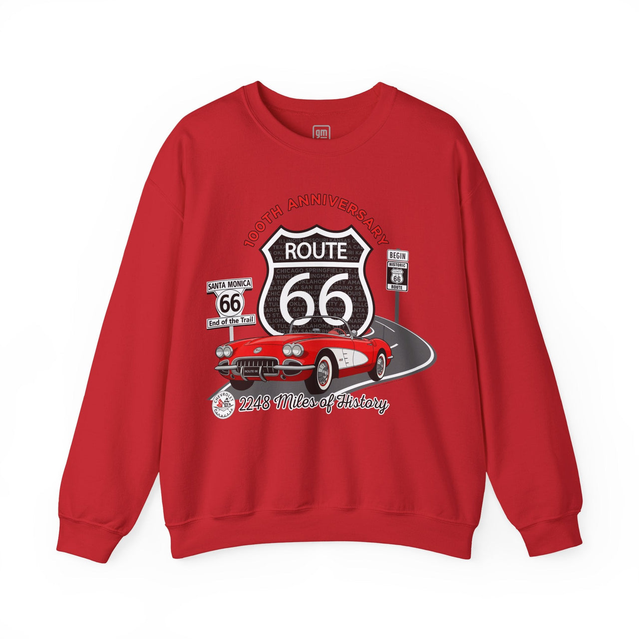 C1 Corvette Route 66 100th Anniversary Cotton Blend Sweatshirt