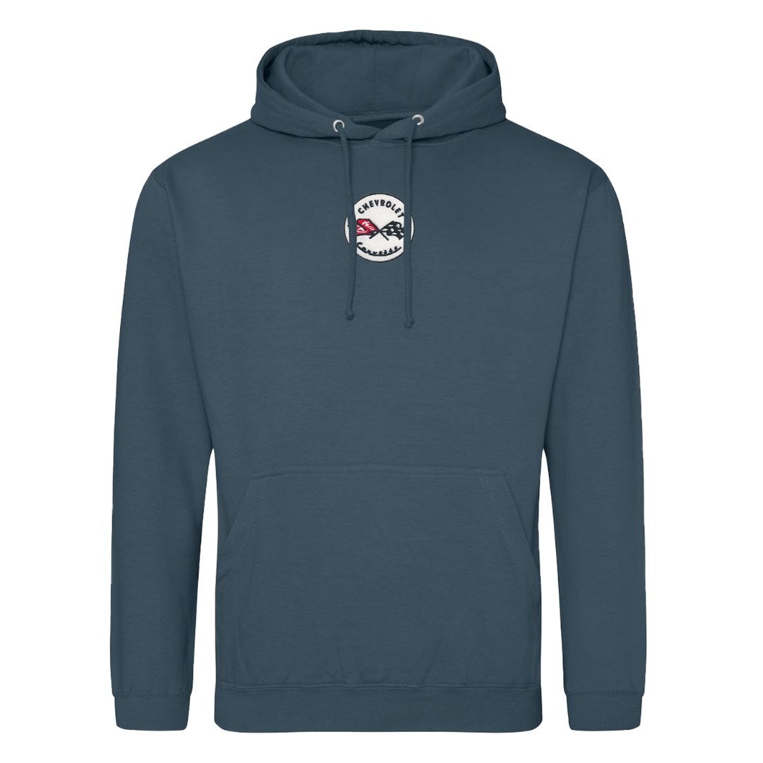 Corvette Embroidered Hoodie - Air Force Blue