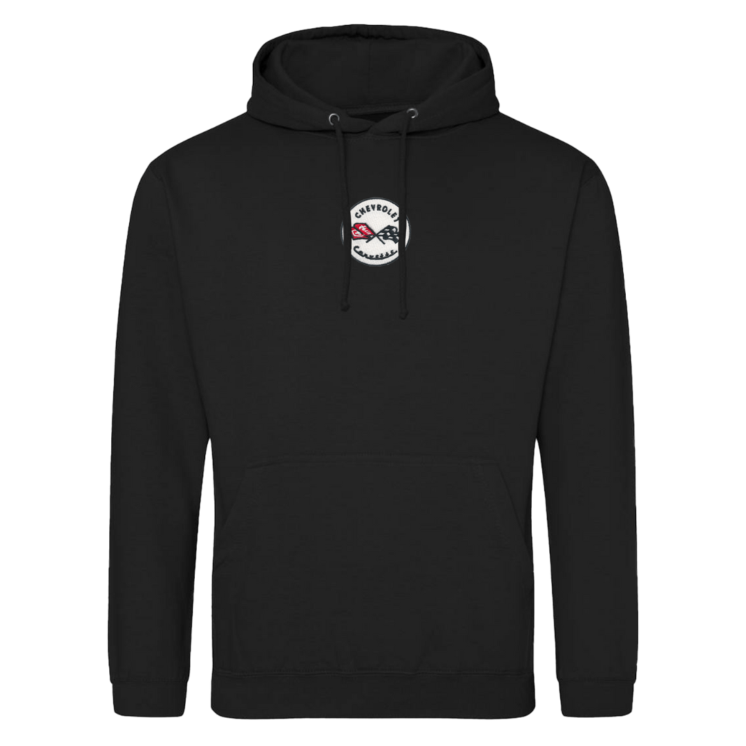 Corvette Embroidered Hoodie - Black