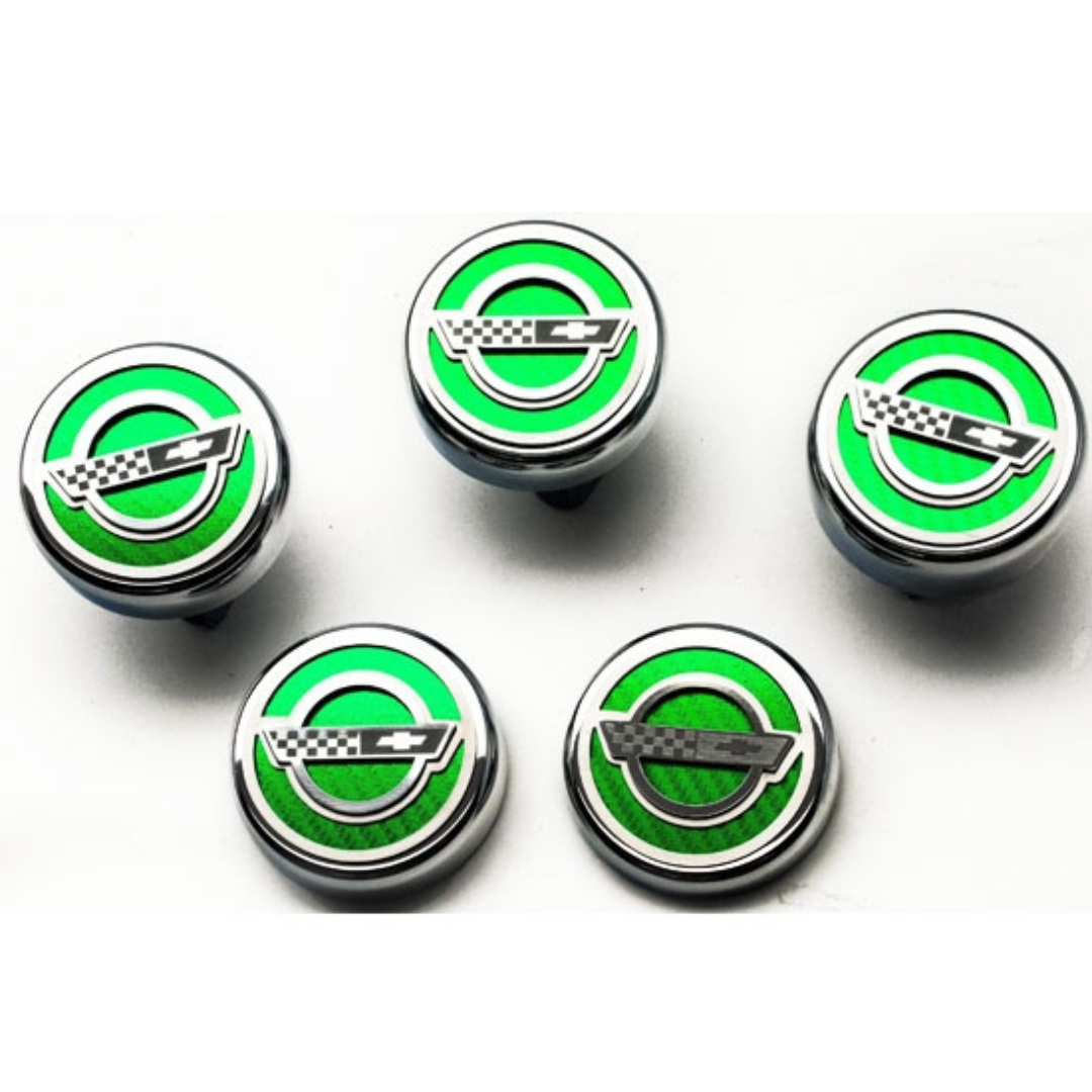 C4 Corvette Fluid Cap Cover (Manual) 6Pc Set