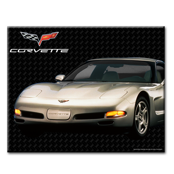 C4 Corvette Ceramic 4x4 inch Coaster Gold, Made in the USA