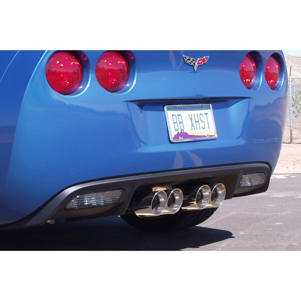 C6 Corvette Bullet Axle Back Exhaust System (2005-2013) Round Tip