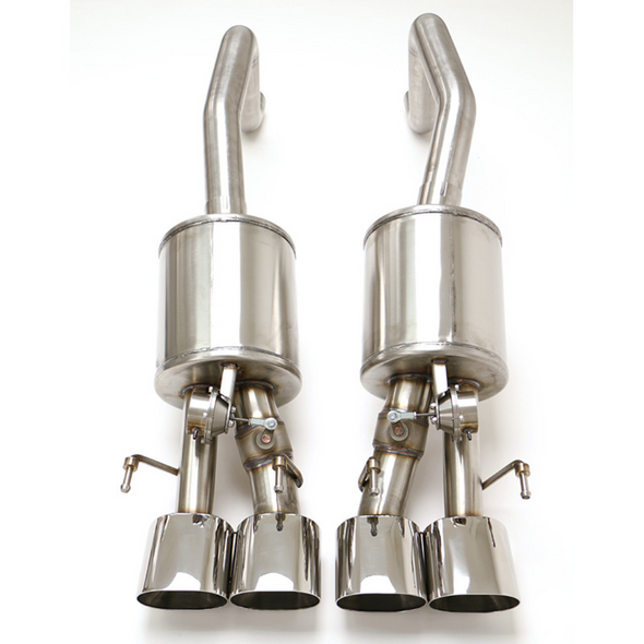 C6 Corvette Fusion Bi-Modal Axle Back Exhaust System (2005-2013) Oval Tips - Non-NPP Equipped Vehicle