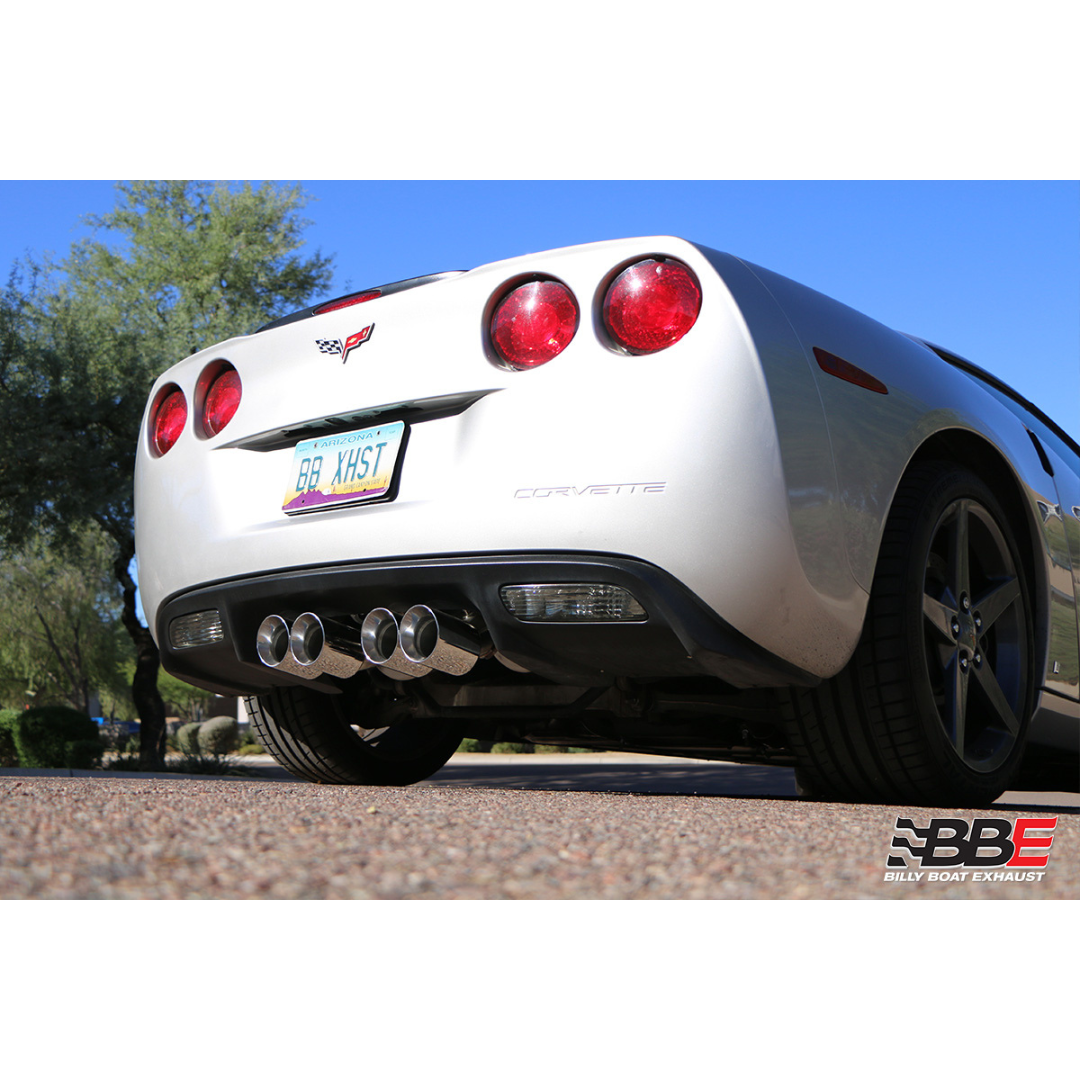 C6 Corvette Fusion Bi-Modal Axle Back Exhaust System (2005-2013) Round Tips - Non-NPP Equipped Vehicle