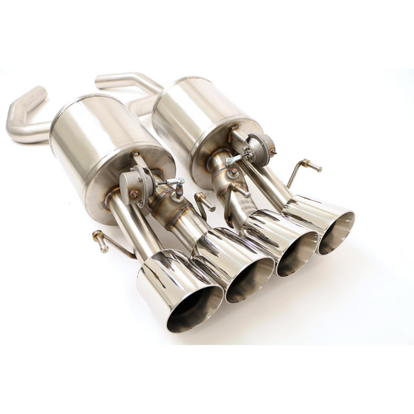 C6 Corvette Fusion Bi-Modal Axle Back Exhaust System (2005-2013) Round Tips - Non-NPP Equipped Vehicle