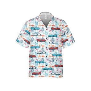 C6 Corvette Men's Red White & Blue Hawaiian Shirt