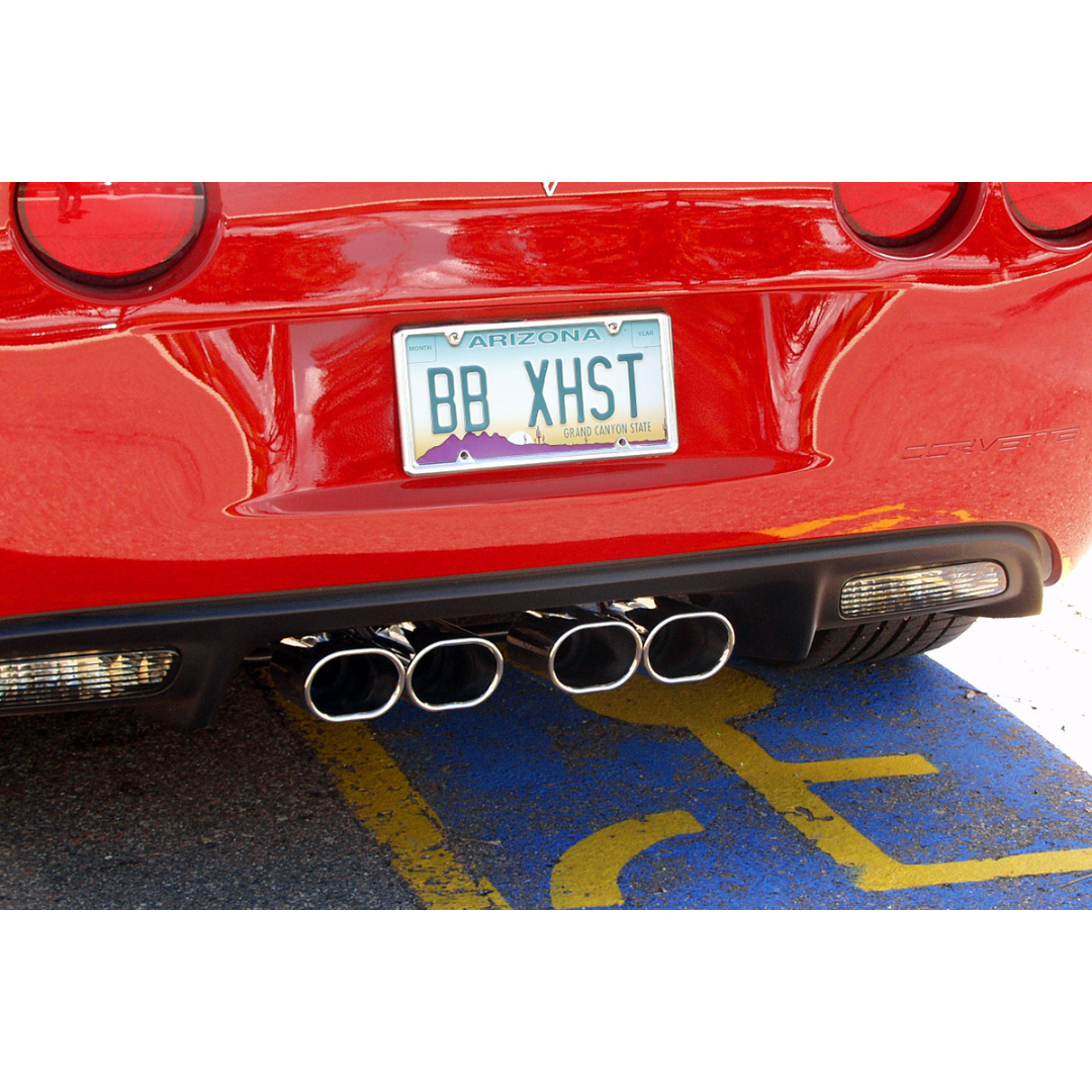 C6 Corvette Z06 and ZR1 Bullet Axle Back Exhaust System (2006-2013) Oval Tip