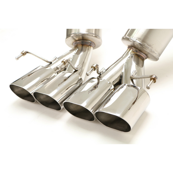 C6 Corvette Z06 and ZR1 Bullet Axle Back Exhaust System (2006-2013) Oval Tip