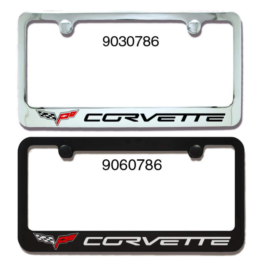 C6 Corvette Ultra Series Metal Engraved License Plate Frame