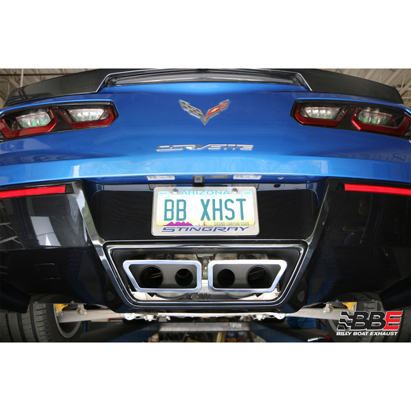 C7 Corvette Fusion Bi-Modal Axle Back Exhaust System (2014-2019) Speedway Tips - Factory NPP Vehicle
