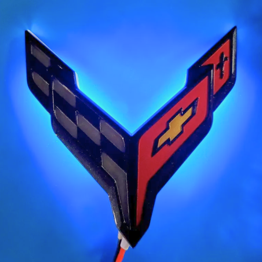 C8 2020-2026 Corvette LED Front Stock Emblem Lighting Effects - CA