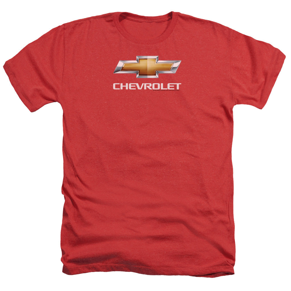 Chevy Bowtie Stacked-Adult Regular Fit Heather Short Sleeve