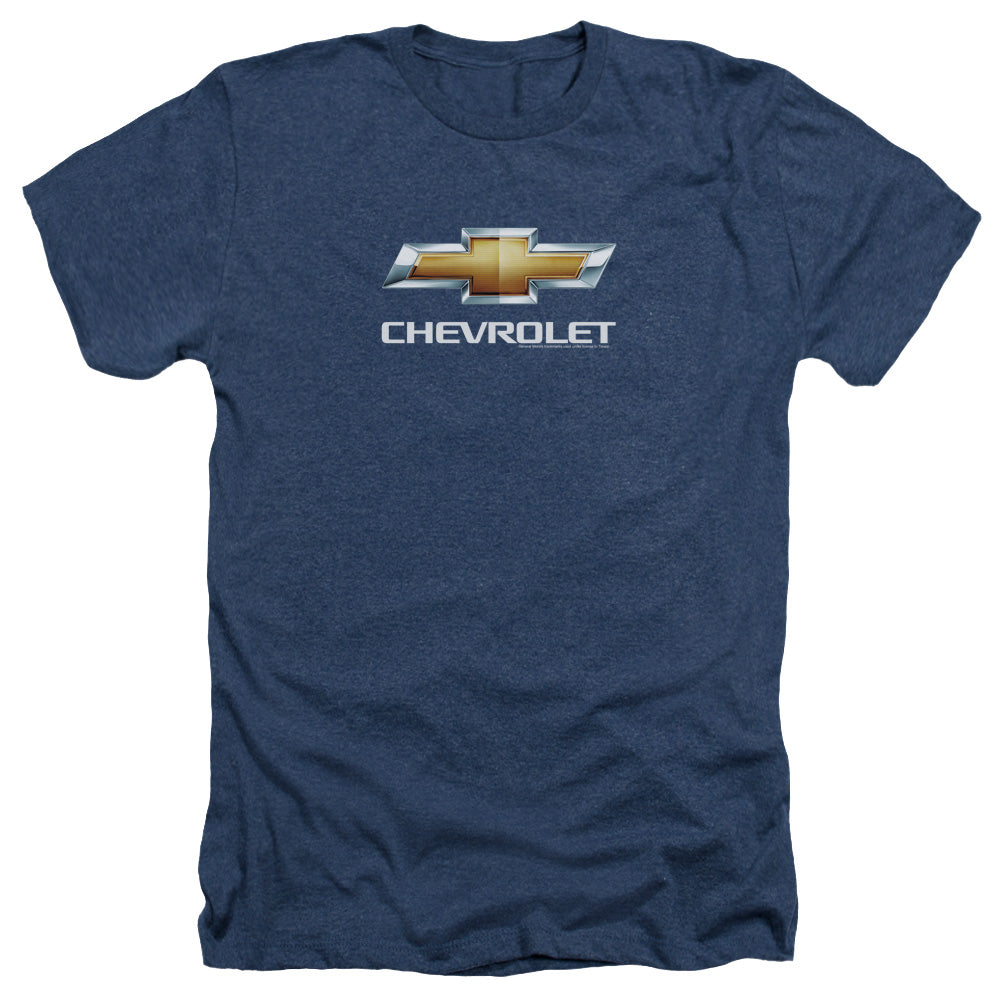 Chevy Bowtie Stacked-Adult Regular Fit Heather Short Sleeve