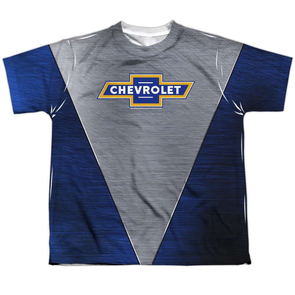 Chevrolet Shiny Logo - Youth Short Sleeve 100% Poly - White